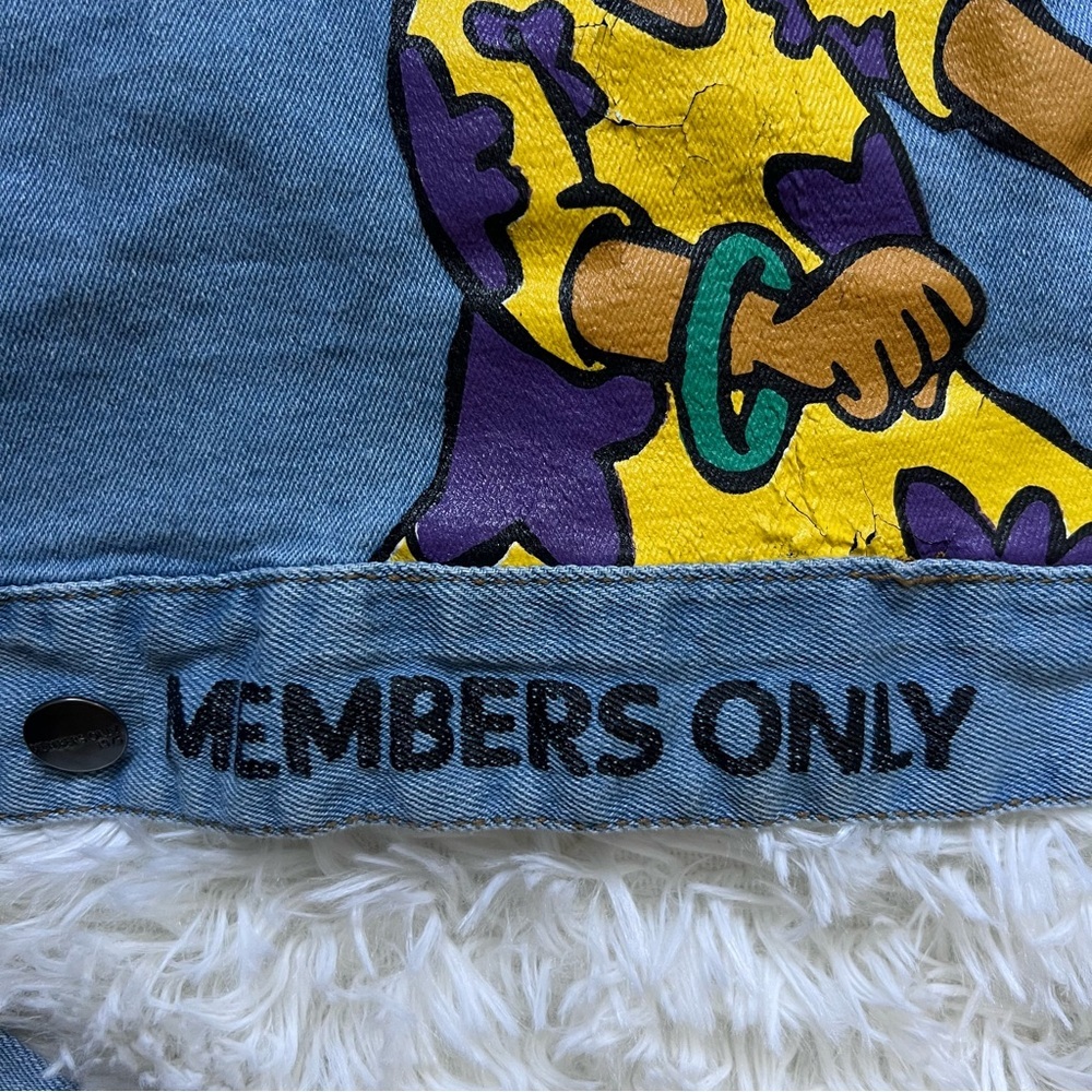 Members Only x Nickelodeon Rugrats Denim Cropped Jacket - Picture 8 of 10